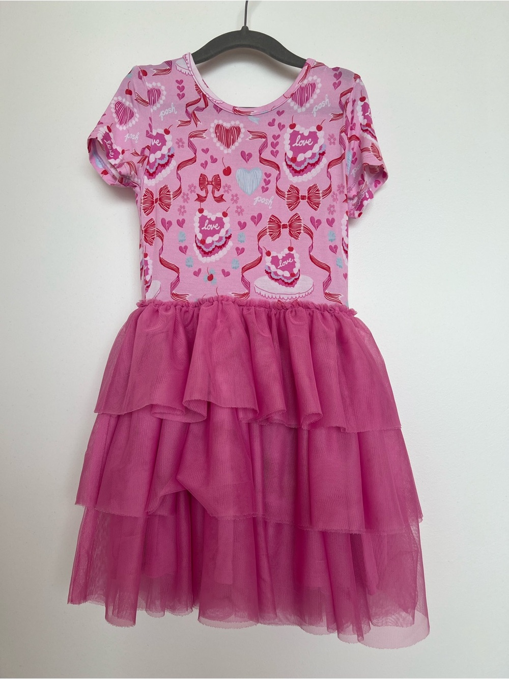 Posh Peanut Hearts & Valentines Day Tulle Dress 5-6T